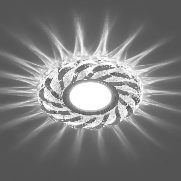 СНЯТ Светильник встраиваемый с белой LED подсветкой Feron CD935 потолочный MR16 G5.3 прозрачный — фото 3
