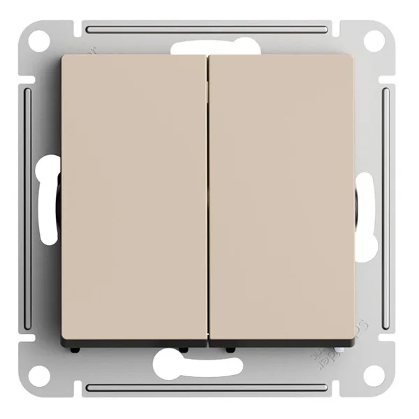 ATLASDESIGN 2-клавишный ПЕРЕКЛЮЧАТЕЛЬ, сх.6/2, 10АХ, механизм, ПЕСОЧНЫЙ Schneider Electric Systeme Electric (Schneider Electric) — фото 2