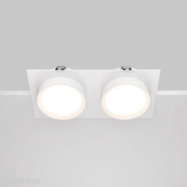 Встраиваемый светильник 2*GX53 15Вт Белый IP20 Downlight DL086-02-GX53-SQ-W Technical Maytoni — фото 4