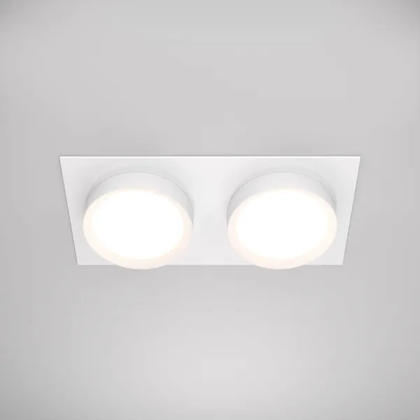 Встраиваемый светильник 2*GX53 15Вт Белый IP20 Downlight DL086-02-GX53-SQ-W Technical Maytoni — фото 3