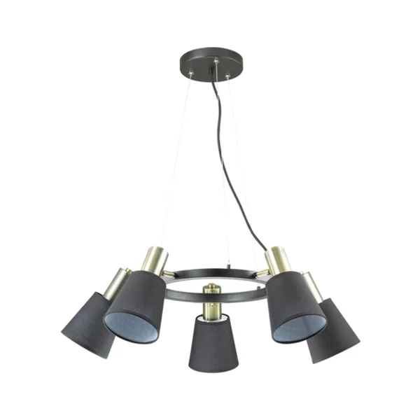 Люстра E14 5*40W 220V MARCUS черный LUMION