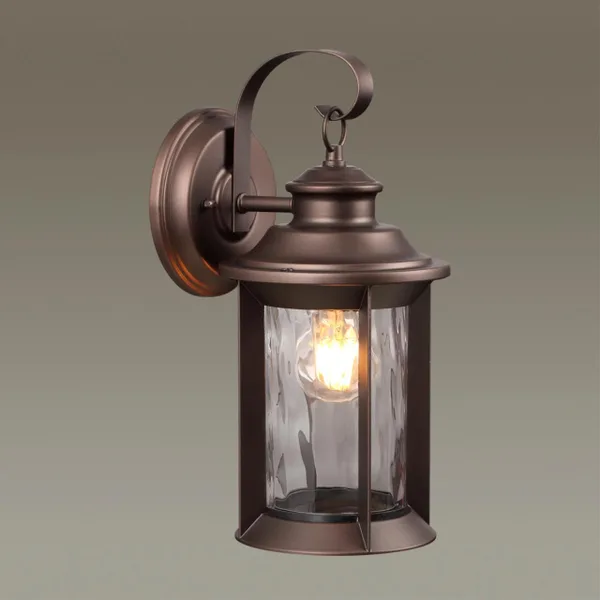 Ландшафтный настенный св-к E27 1*60W IP44 MAVRET темно-коричневый/стекло ODEON LIGHT — фото 3