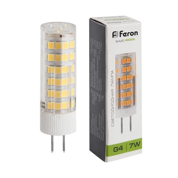 Лампа светодиодная Feron LB-433 G4 7W 4000K — фото 2