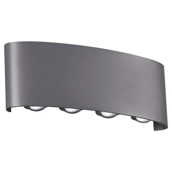 Ландшафтный настенный св-к IP54 LED 4000K 8W 85-265V CALLE темно-серый NOVOTECH