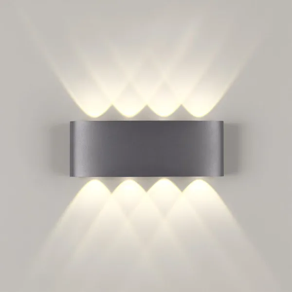 Ландшафтный настенный св-к IP54 LED 4000K 8W 85-265V CALLE темно-серый NOVOTECH — фото 5