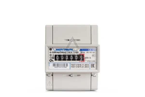 Счетчик электроэнергии 1ф 5-60А однотарифный кл1 DIN-рейка CE101 R5 145 M6 Энергомера
