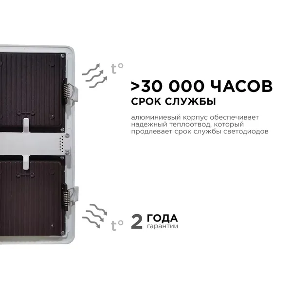 42-018 Светодиодный светильник встраиваемый, для подвесных потолочных систем, 24Вт, 2400Лм, 6500К, 150х300х27мм. Apeyron — фото 5