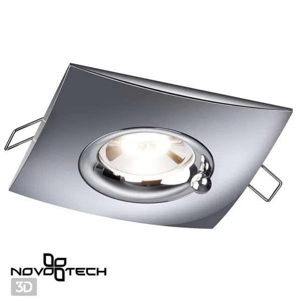 Св-к встр.влагозащ.IP44 GU10 50W 220V WATER хром B NOVOTECH — фото 3