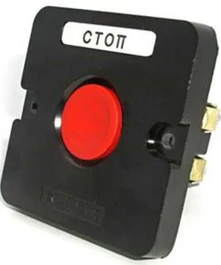 Пост управления ПКЕ 122-1 У2, 10А, 660В, 1 элемент, красный цилиндр, в нишу, IP54 Электротехник