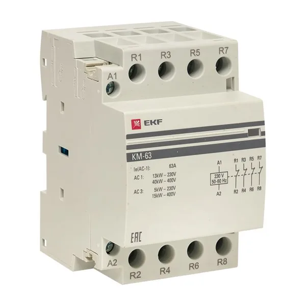 Контактор модульный КМ 63А 4NC (3 мод) PROxima EKF