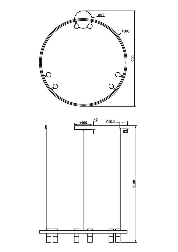 Подвесной светильник LED 40Вт Белый IP20 Satellite MOD102PL-L42WK Maytoni — фото 4