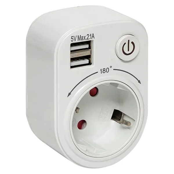 Розеточный блок SB-01 (розетка 2P+E 16А, 2 USB разъема 5V 2,1A) PROxima EKF — фото 2