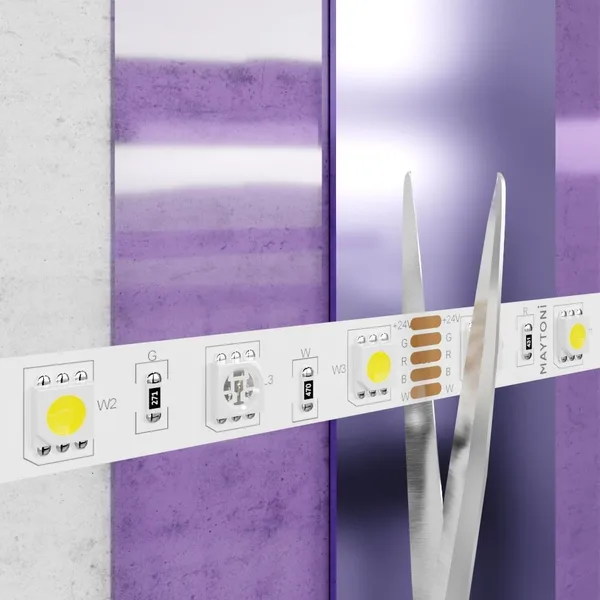 Лента светодиодная 24В 5050 14,4Вт/м 60LED/м RGB+W 4000K 5м IP20 Technical Maytoni — фото 4