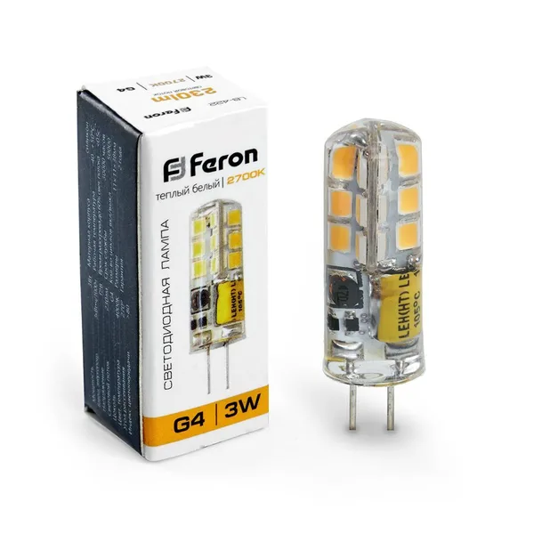 Лампа светодиодная Feron LB-422 G4 3W 2700K — фото 2