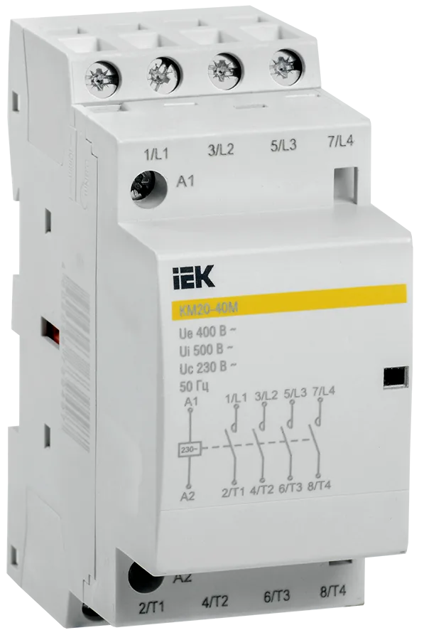Контактор модульный КМ20-40М AC IEK