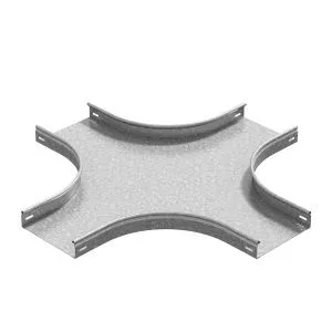 Разветвитель крестообразный плавный универсальный к лотку 150х100, толщ. 1,2 мм, Сендзимир цинк Ostec — фото 2