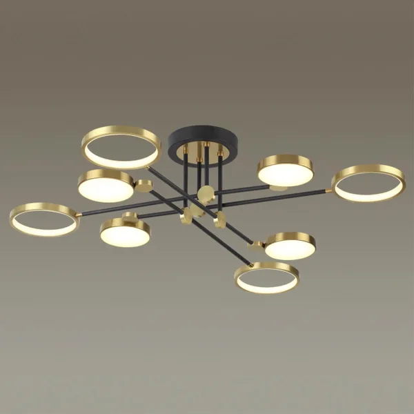 Потолочный св-к IP20 LED 65W 2677Лм DENZEL металл/черный с бронзой ODEON LIGHT — фото 3