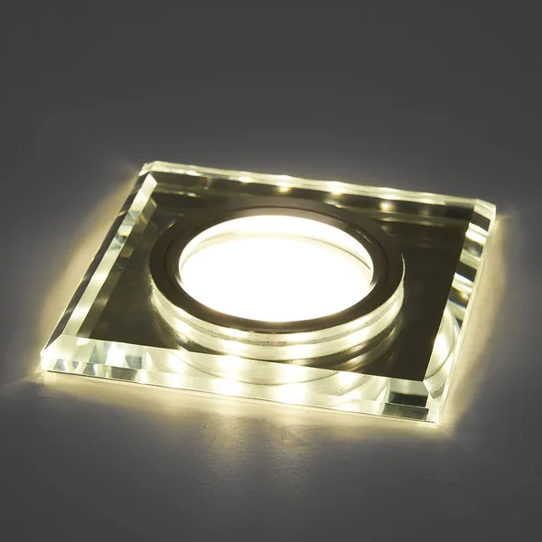 Светильник встраиваемый с белой LED подсветкой Feron CD8150 потолочный MR16 G5.3 белый — фото 2