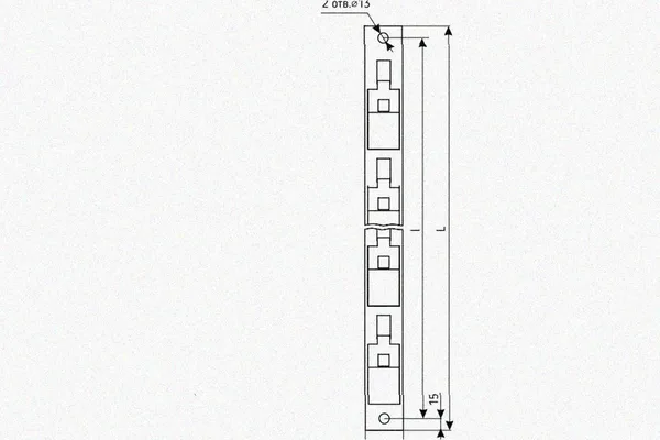 Стойка кронштейна рожкового криволинейного К1351.001А-05, без покрытия, 14рожков, L2170мм, S3,0 Курганский ЗЭМИ — фото 2