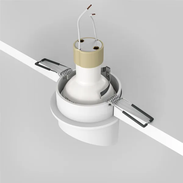 Встраиваемый светильник 1*GU10 12Вт Белый с Золотом IP20 Downlight DL044-01-GU10-W Technical Maytoni — фото 3