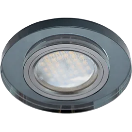 Св-к MR16 GU5.3 круг стекло черный/черный хром DL1650 Ecola