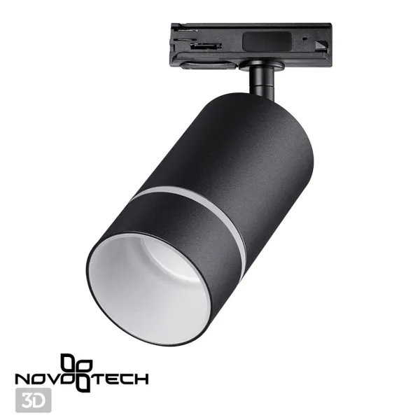 Св-к трековый однофазный IP20 GU10 9W 235V ELINA черный NOVOTECH — фото 4