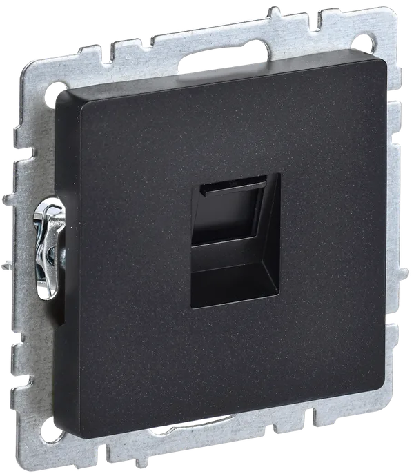 BRITE Розетка компьютерная RJ45 кат.5E РК10-БрЧ черный IEK — фото 2
