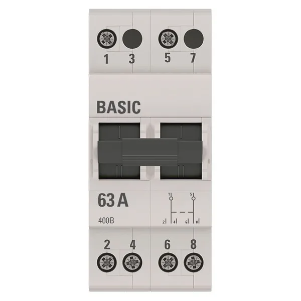 Трехпозиционный переключатель 2П 63А Basic EKF — фото 2
