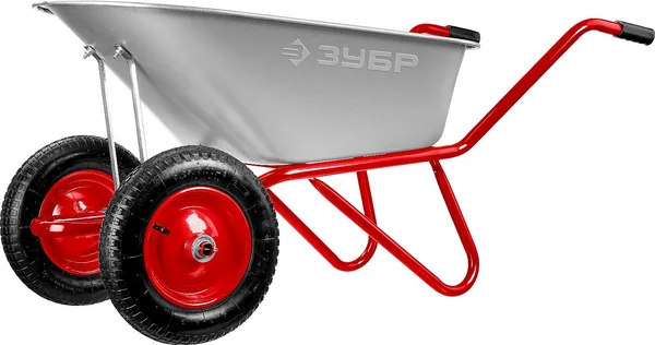 Садово-строительная двухколесная тачка Т-21 90 л 180 кг ЗУБР — фото 4