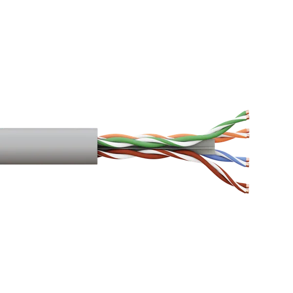 Кабель витая пара TERACOM PRO Cat,6 U/UTP 4 пары solid 23AWG оболочка LSZH нг(А)-HF цвет серый (упак, 305м) EKF — фото 2