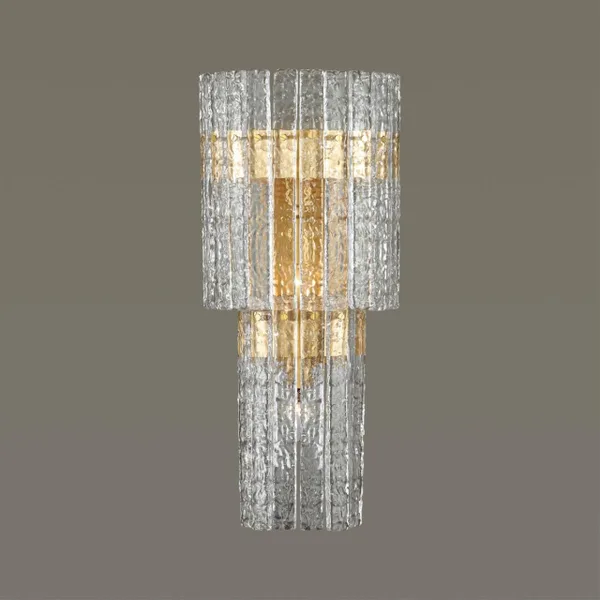Бра E14 3*40W MERKALE матов.золотой/прозрачный/стекло/ ODEON LIGHT — фото 3