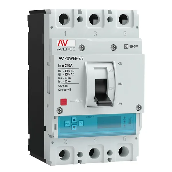 Выключатель автоматический ВА AV POWER-2/3 250А 50кА ETU6.0 EKF