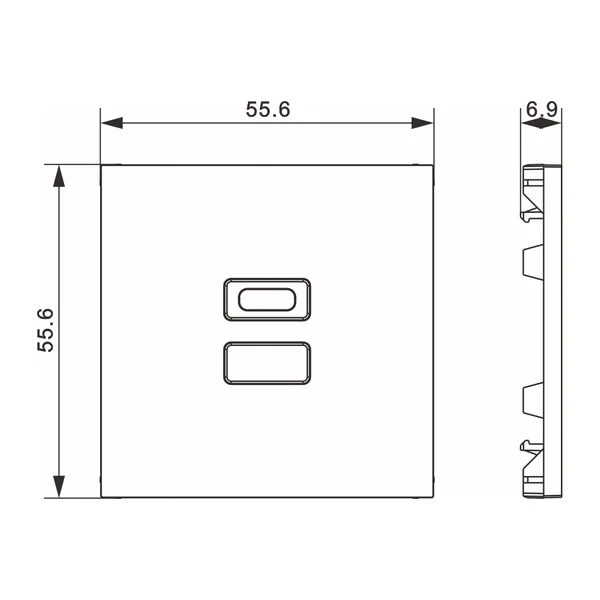 Donel A07 матовый белый накладка для розеток USB, серия DB — фото 2