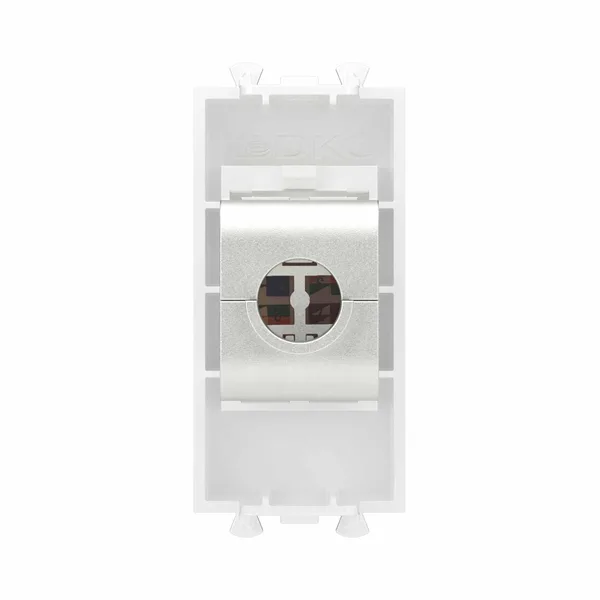Компьютерная розетка RJ-45 без шторки модульная, кат.6 экранированная, "Avanti", "Белое облако", 1 модуль DKC — фото 4