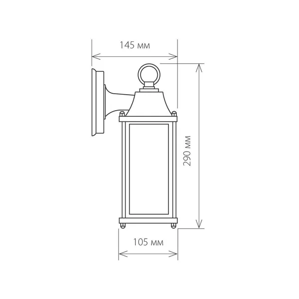 Уличный настенный светильник 1*E27 белый IP33 Brick (a038439) Elektrostandard — фото 3