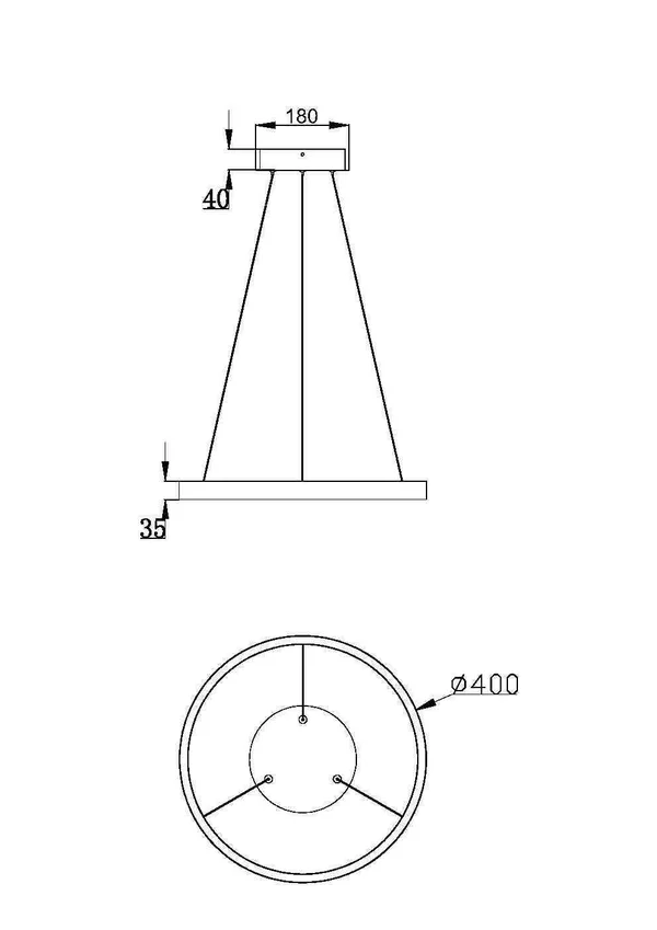 Подвесной светильник LED 24Вт Белый IP20 Rim MOD058PL-L22WK Maytoni — фото 4