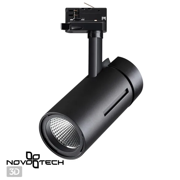 Трехфазный трековый cветильник IP20 LED 4000K 30W 175-245V DEP черный NOVOTECH — фото 3