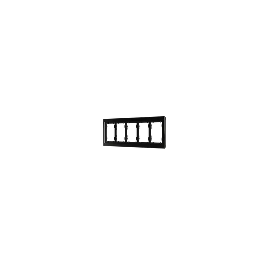 Рамка стеклянная Voltum S70 на 5 постов, (черный, стекло) — фото 15