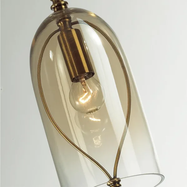 Подвес E14 1*40W BELL бронзовы/коньячный/стекло ODEON LIGHT — фото 6