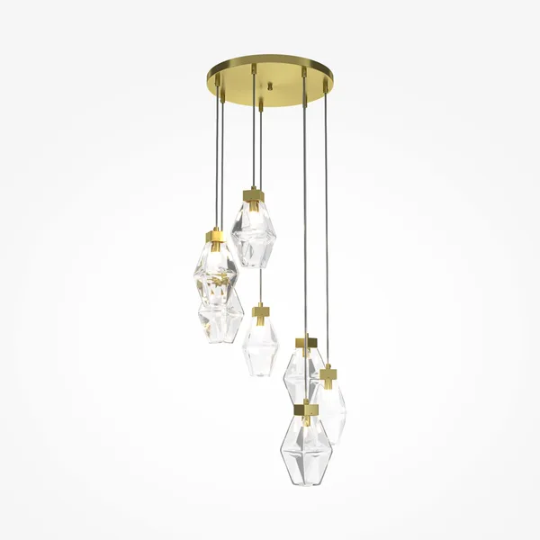 Подвесной светильник 7*G9 28Вт Золото IP20 Cocktail time MOD325PL-07G Maytoni — фото 3