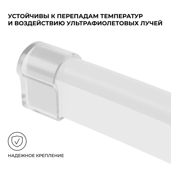 09-150 Комплект (10шт) заглушек пластиковых для светодиодного неона RGB 220В, smd 5050, 80д/м, 10*18мм, арт.17-49 Apeyron — фото 3