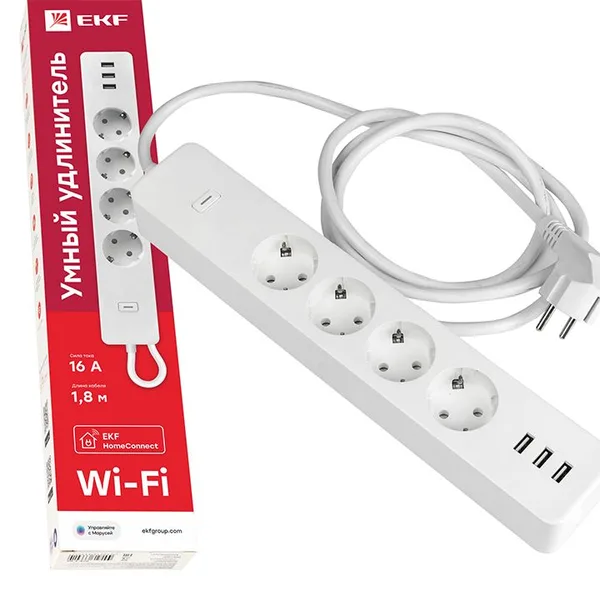 Умный удлинитель EKF Connect Wi-Fi c USB — фото 4