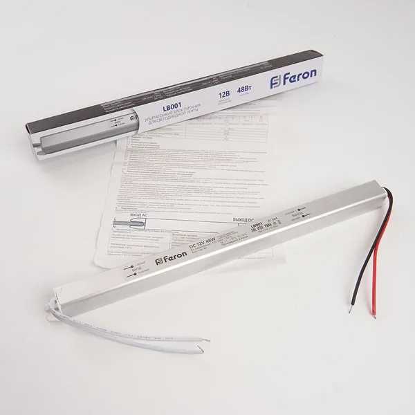 Блок питания для светодиодной ленты 48W 12V (драйвер), LB001 Feron — фото 4