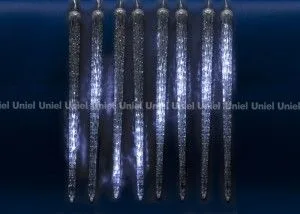 Гирлянда-занавес ул. WHITE Сосульки 300LED белый 3x0.5/10нит соед 6мод IP44 Uniel