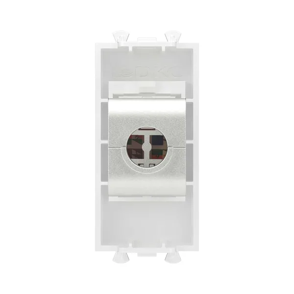 Компьютерная розетка RJ-45 без шторки модульная, кат.5е экранированная, "Avanti", "Белое облако", 1 модуль DKC — фото 4