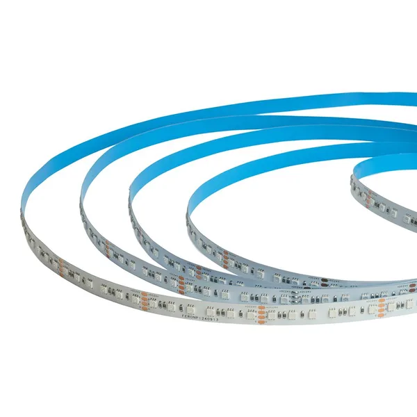 Лента светодиодная 120SMD(5050)/м 11Вт/м 24V 5000*10*1.5мм RGB, LS501 FERON — фото 8