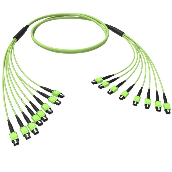 Оптическая магистральная сборка 96 ОВ 50/125 OM5, 8xMTP PRO(12)m/8xMTP PRO(12)m, тип В, 500 м DKC