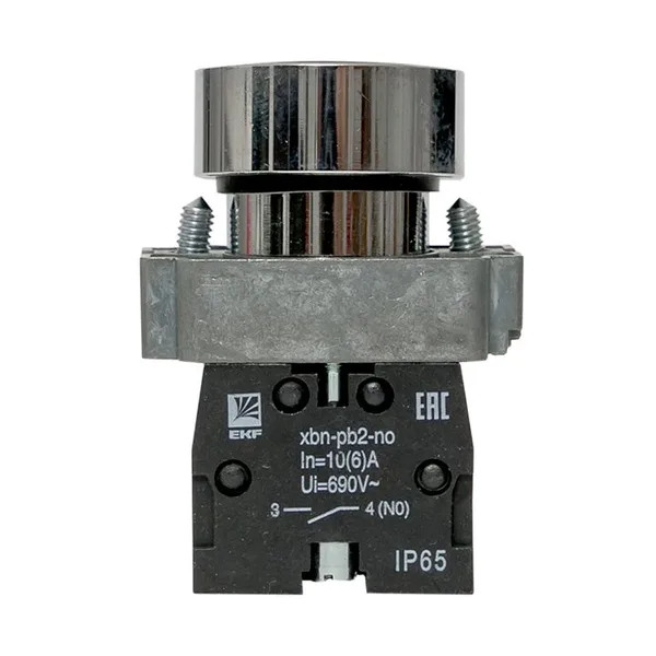 Кнопка BA21 черная NO IP65 PROxima EKF — фото 3