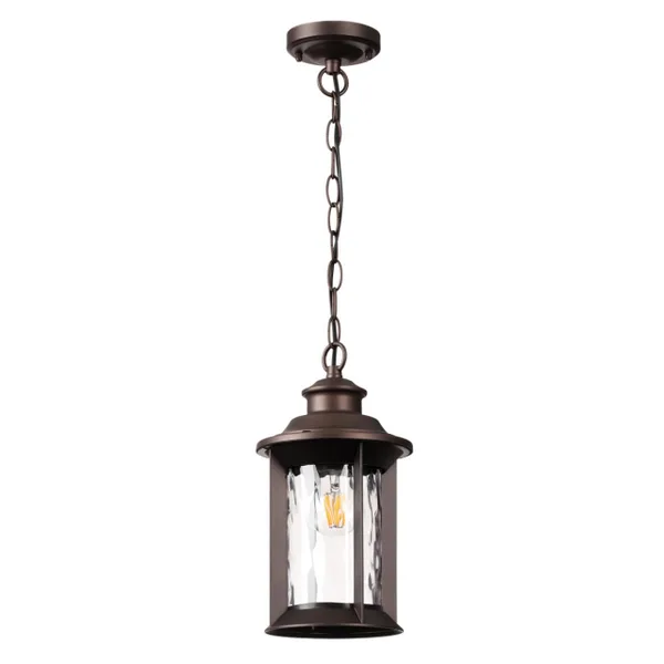 Ландшафтный подвес E27 1*60W IP44 MAVRET темно-коричневый/стекло ODEON LIGHT