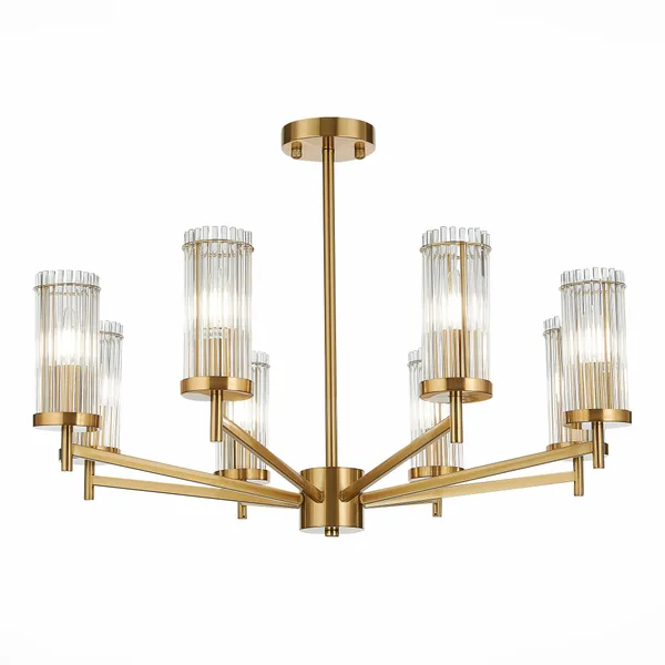 Люстра потолочная Латунь/Прозрачный E14 8*60Вт SL1233.302.08 ST LUCE